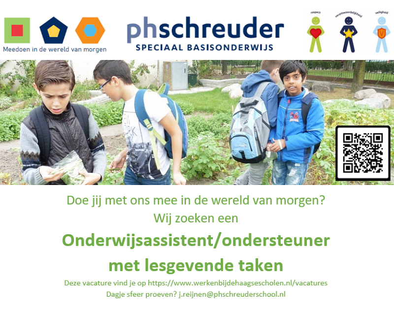 Nieuwe vacature onderwijsondersteuner/assistent